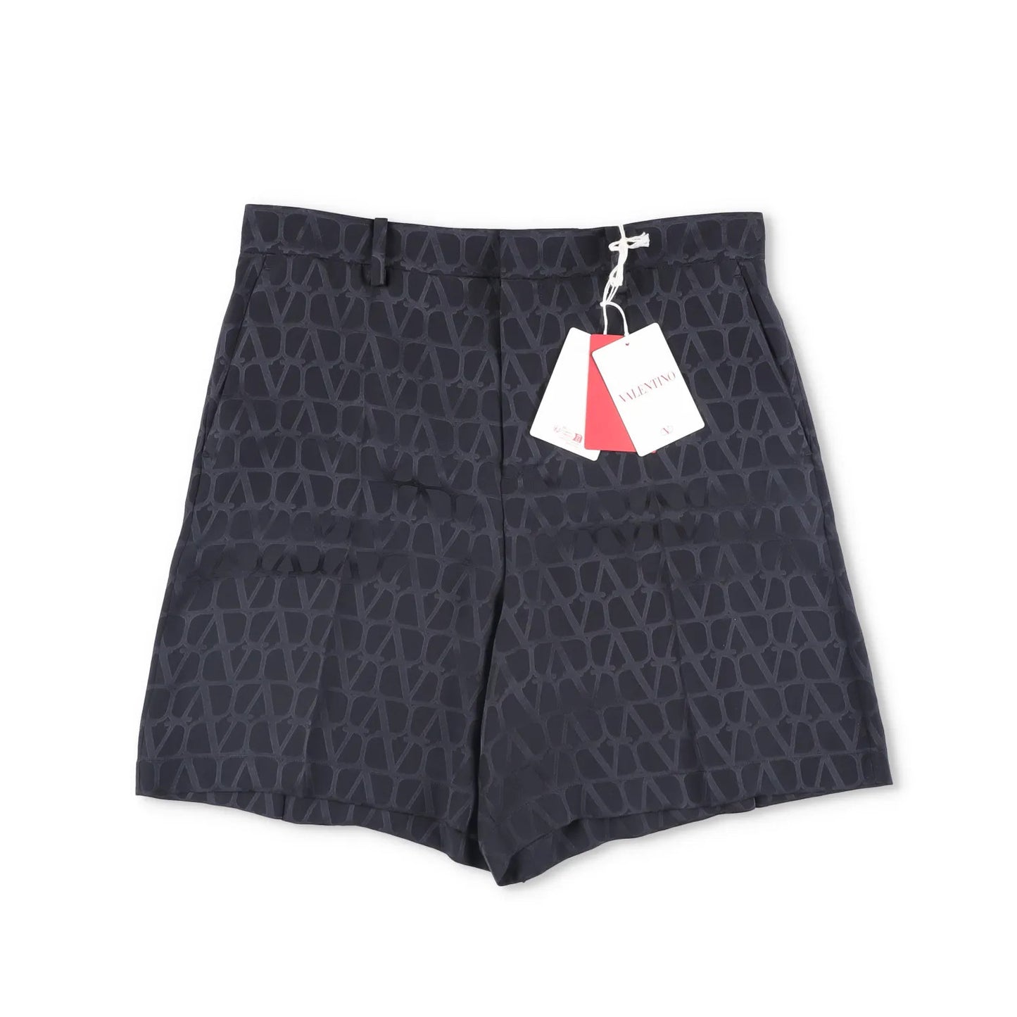 VALENTINO Mens Bermuda Shorts Silk Jacquard Toile Iconograph Black 46 RRP 1290 — View 5