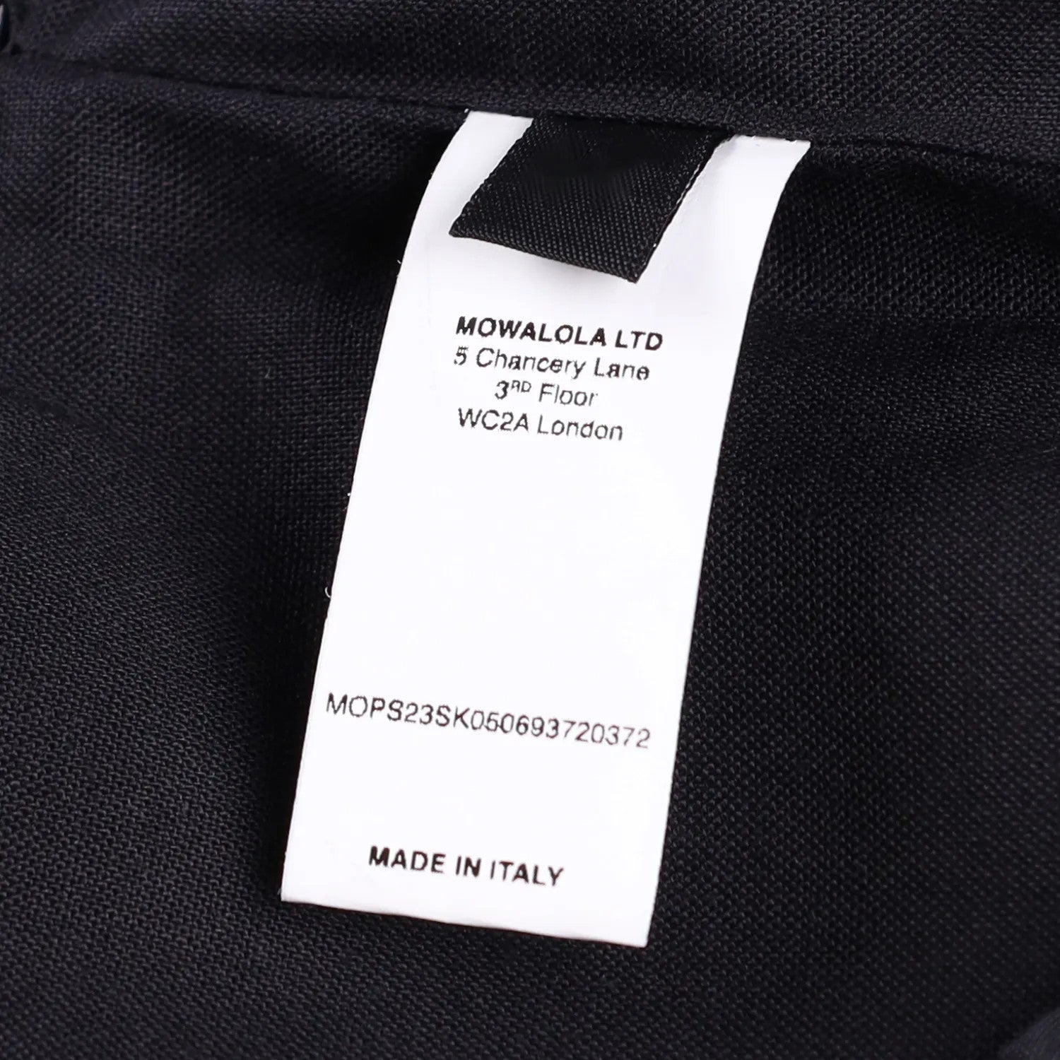 MOWALOLA Womens Pin Striped Mini Skirt Black Twill Zip Short Size M RRP 270 — View 8