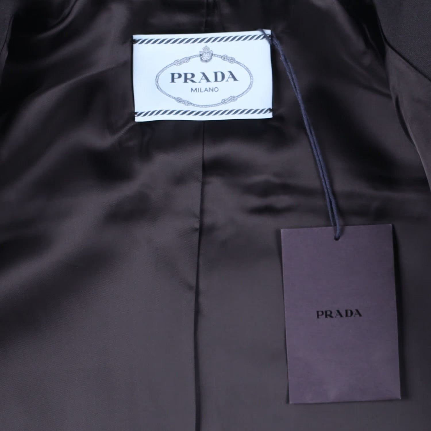 PRADA Womens Black Cropped Jacket Logo Accent Button Closure Size 40 RRP 1700 — View 8