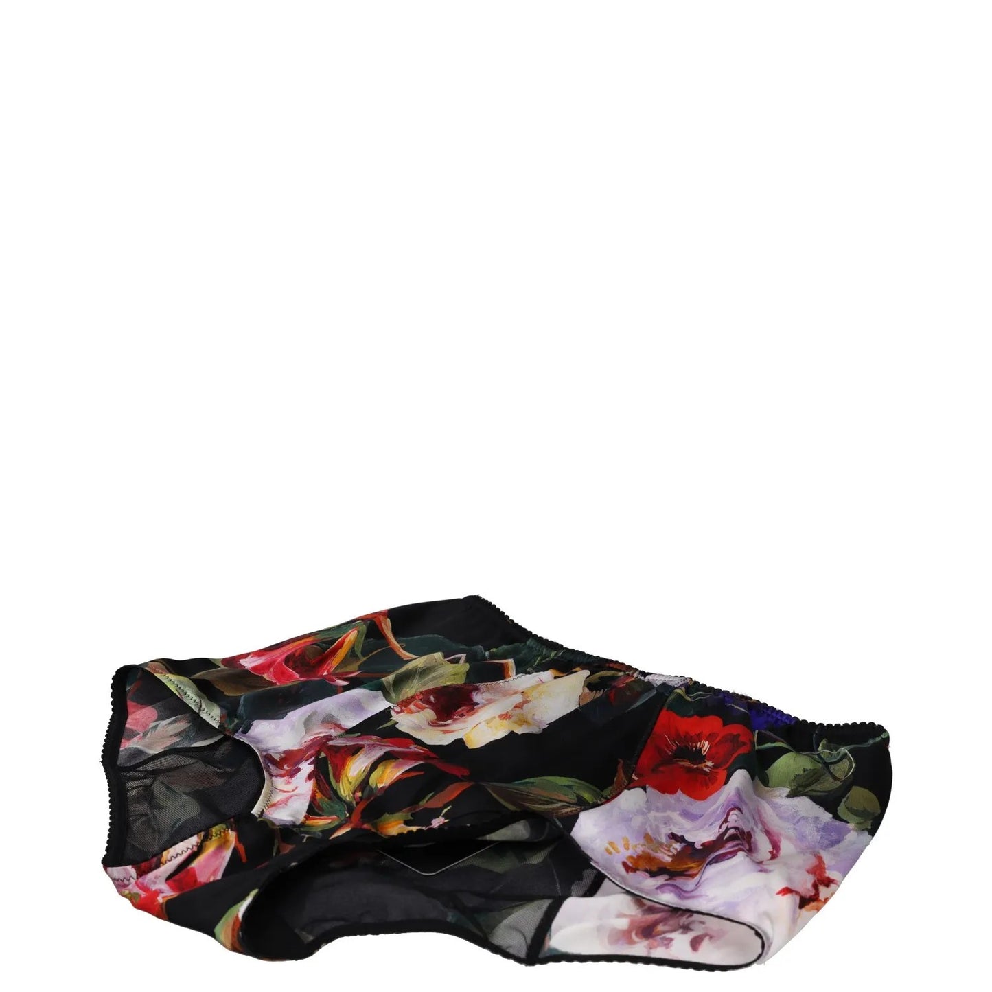 DOLCE & GABBANA Womens Brief High Waist Silk Floral Print Knickers L RRP 301 — View 3