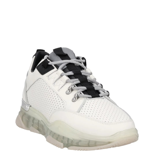 MALLET Mens Trainers White Leather Low Top Lace Up Sneakers UK 7 RRP 185 — View 2