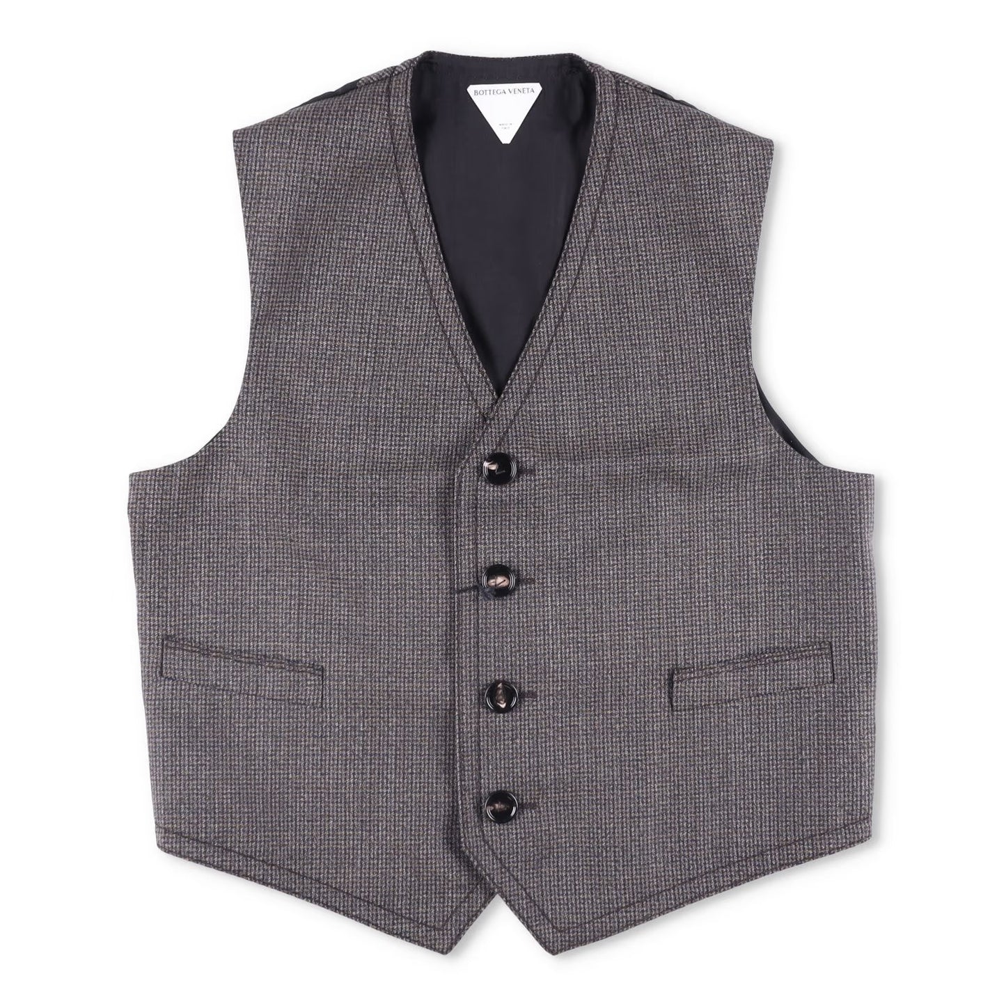 BOTTEGA VENETA Womens Jacket Waistcoat Scoop Neck Sleeveless Grey 42 RRP 990