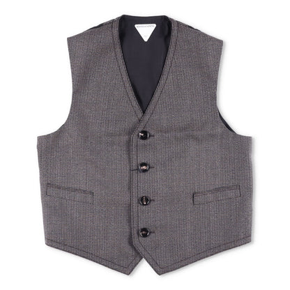 BOTTEGA VENETA Womens Jacket Waistcoat Scoop Neck Sleeveless Grey 42 RRP 990