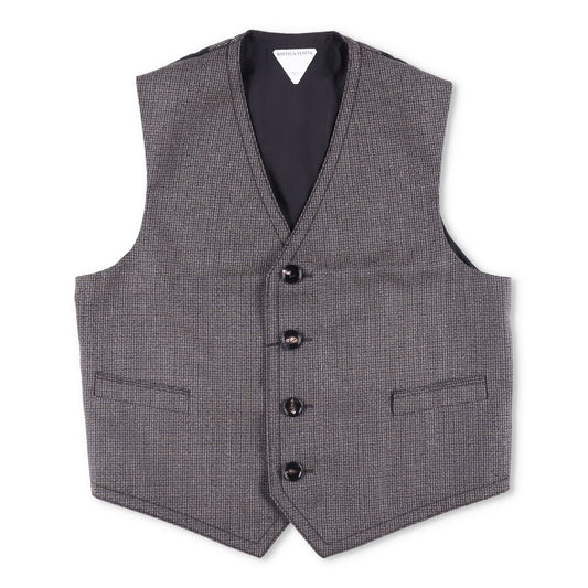BOTTEGA VENETA Womens Jacket Waistcoat Scoop Neck Sleeveless Grey 42 RRP 990