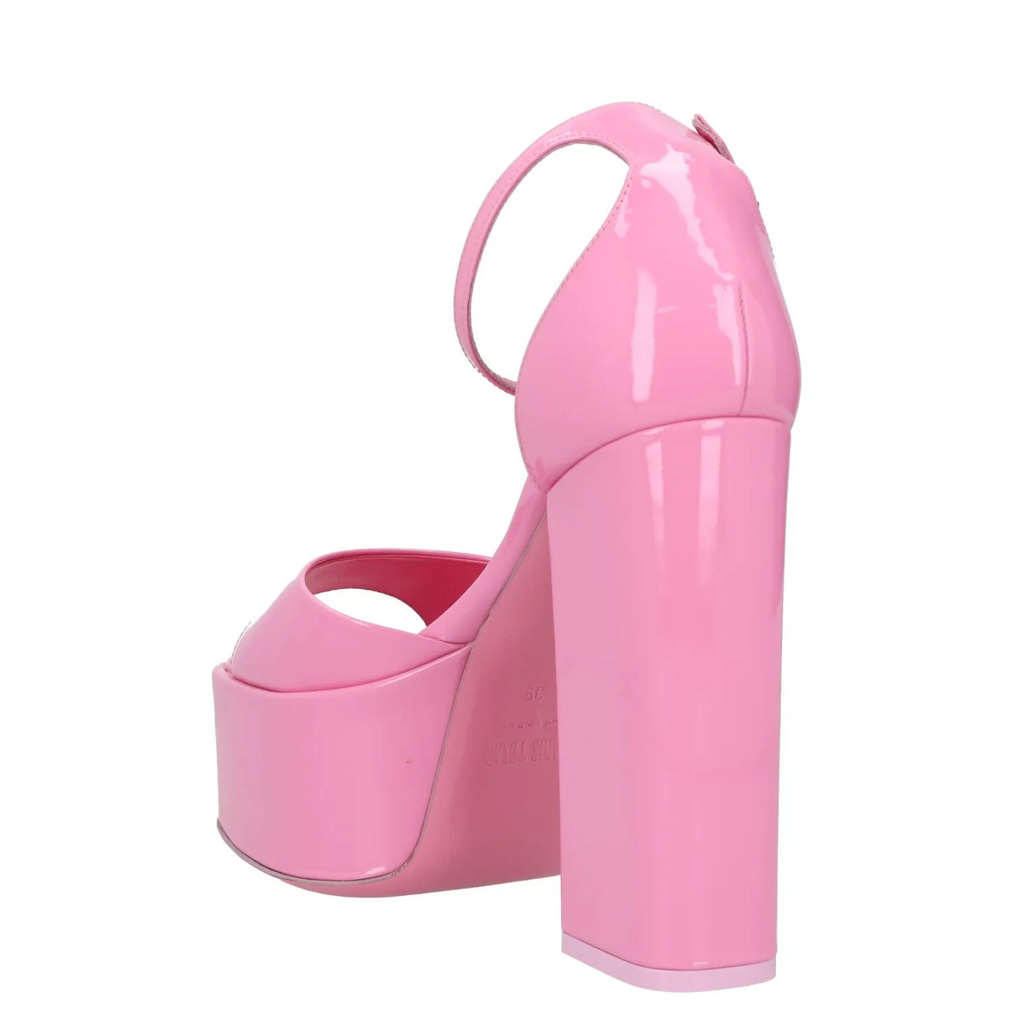 PARIS TEXAS Womens Heels Pink Leather Strappy Platform Heel Open Toe UK6 RRP 300 — View 5