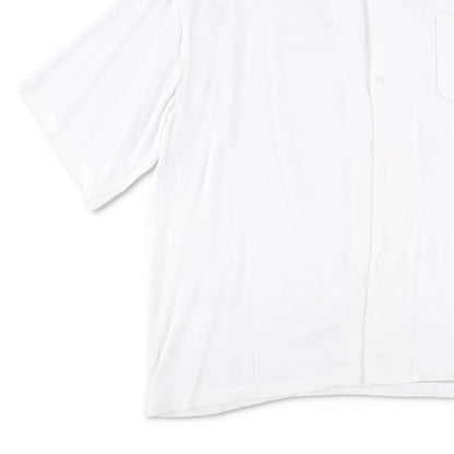 MARTINE ROSE Mens Boxy Hawaiian Shirt White Viscose Button Up Relaxed XS RRP 285 — View 3