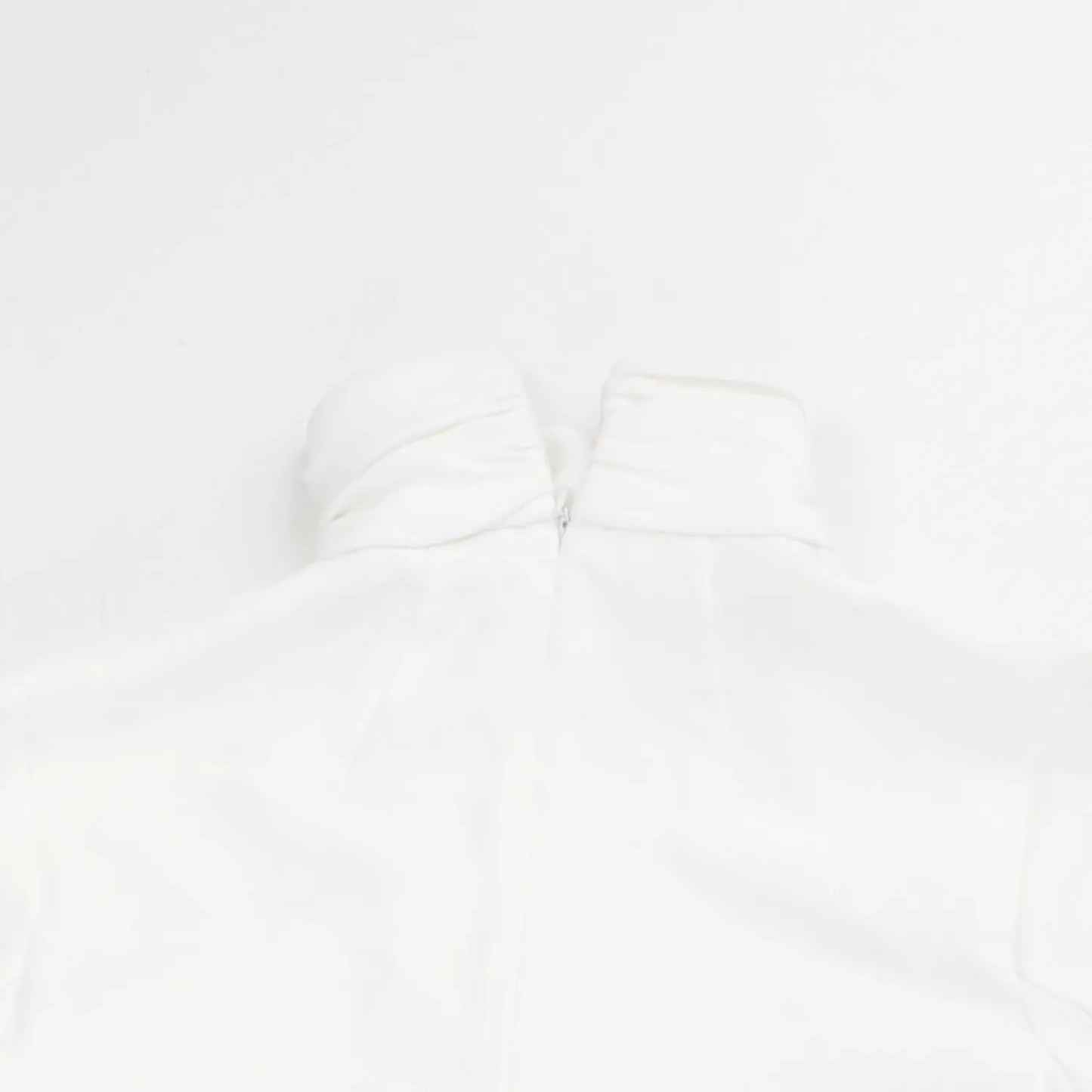 16ARLINGTON Womens Fit Flare White Midi Dress Twist Neck Cut Out Size 8 RRP 950 — View 9