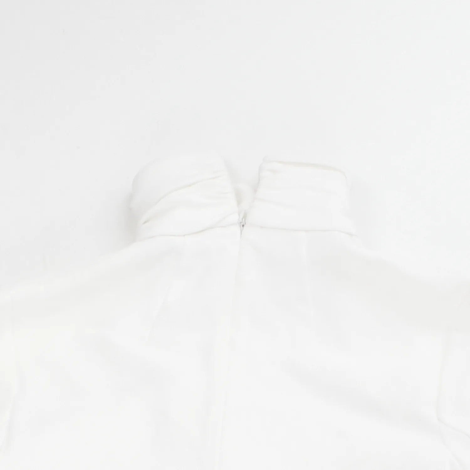 16ARLINGTON Womens Fit Flare White Midi Dress Twist Neck Cut Out Size 8 RRP 950 — View 9