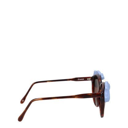 ALEXANDER MCQUEEN Womens Sunglasses Brown Lens Blue Acrylic One Size RRP 350 — View 6