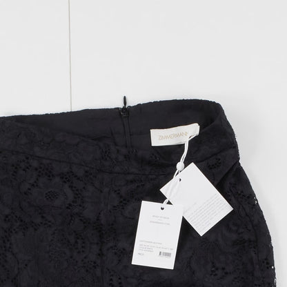 ZIMMERMANN Womens Matchmaker Lace Wide Leg Trousers Black High Rise XS RRP 550 — View 5