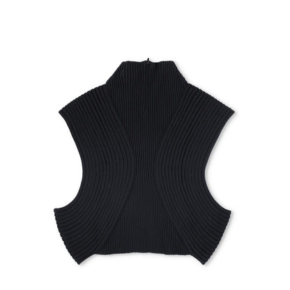 CHLOE Womens Tank Top Cropped High Neck Sleeveless Basic Black Size M RRP 600 — View 4