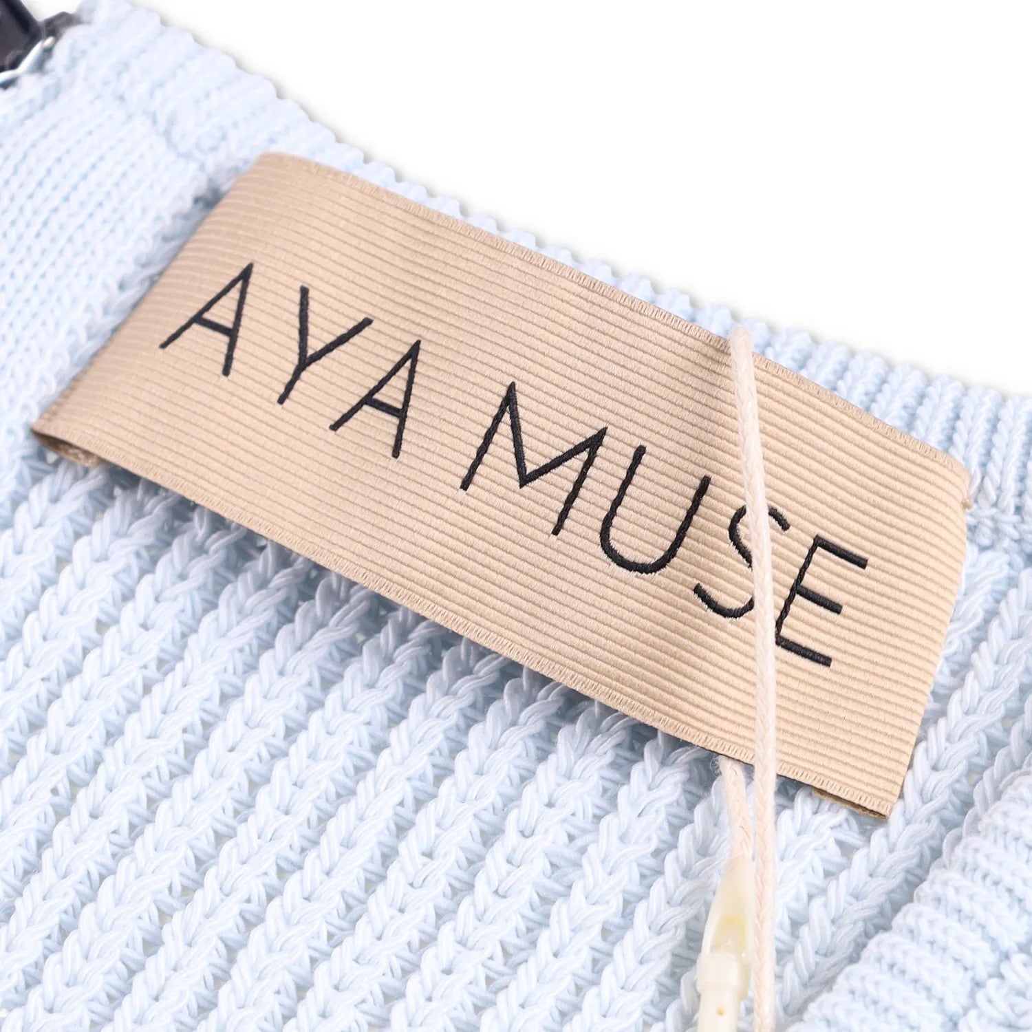AYA MUSE Womens Belu Dress Mini Scoop Neck Sky Melt Blue Sleeveless L RRP 605 — View 5
