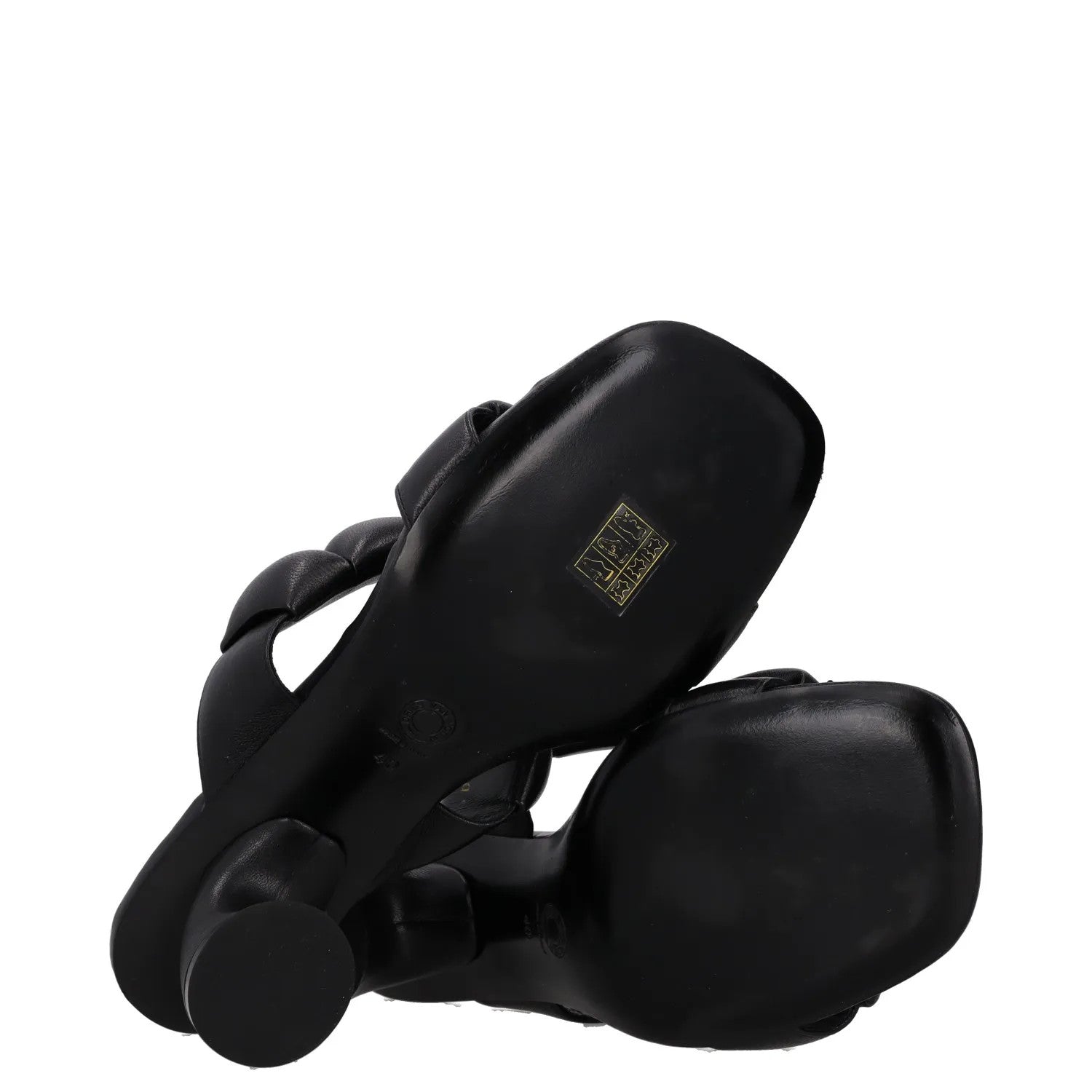 DRIES VAN NOTEN Womens Mid Banana Heel Double Strap Padded Mule Black UK7 RRP570 — View 8