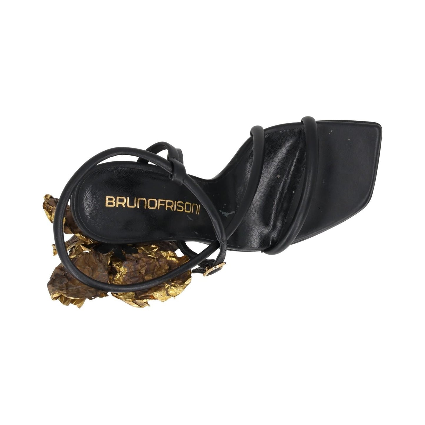 BRUNO FRISONI Womens Black Leather Stiletto Sandals Flower EU 38.5 RRP 1195 — View 7