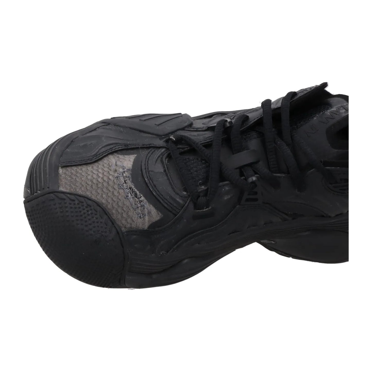 LANVIN Womens Flash-X Sneaker Black Polyurethane Moulded Sole Low Top UK4 RRP630 — View 8