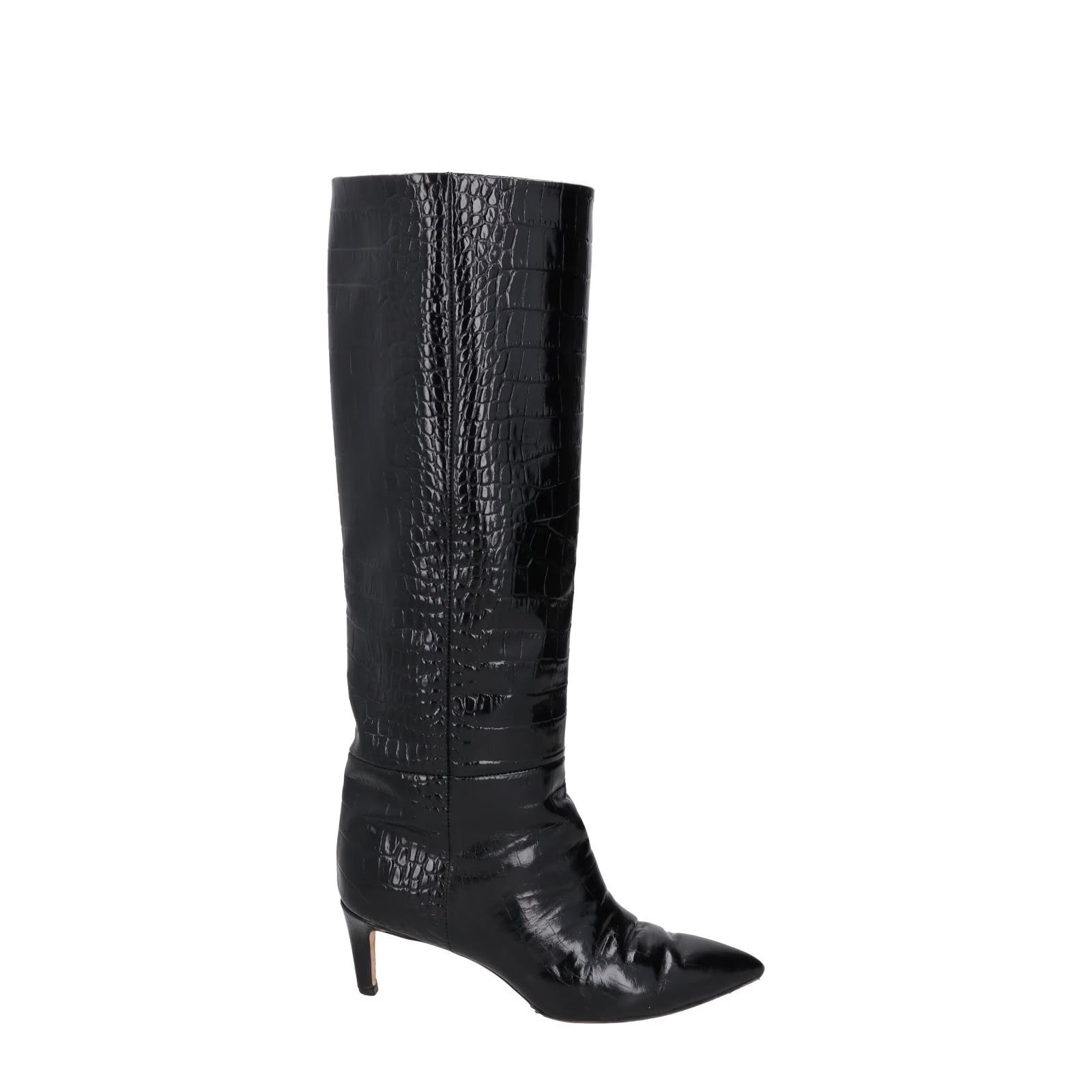 PARIS TEXAS Womens Stiletto 60 Leather Knee High Boots Croco Leather EU36 RRP625