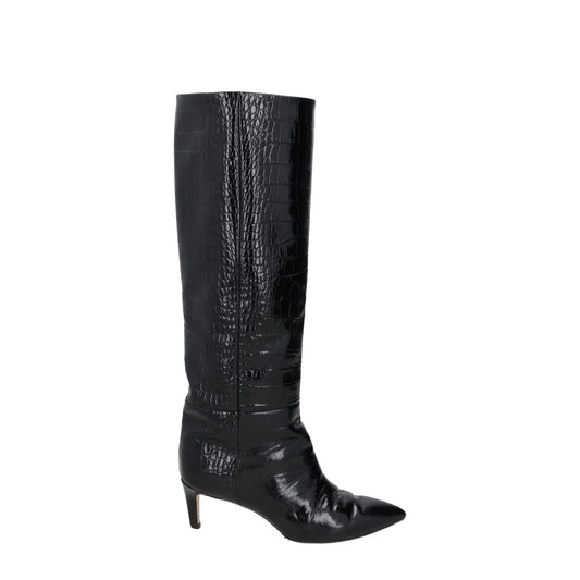 PARIS TEXAS Womens Stiletto 60 Leather Knee High Boots Croco Leather EU36 RRP625