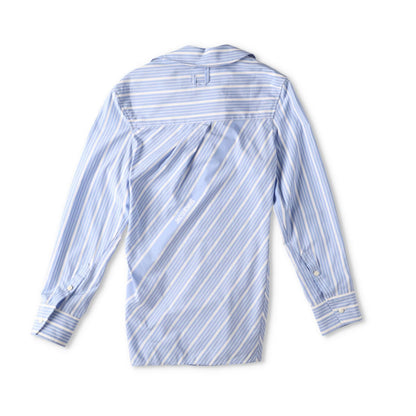 JACQUEMUS Womens La Chemise Pablo Long Sleeve Bown Stripe Shirt Black 36 RRP 591 — View 10