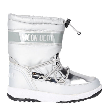 MOONBOOT Womens Mid Calf Snow Boots Drawstring Closure White Grey UK12.5 RRP 150