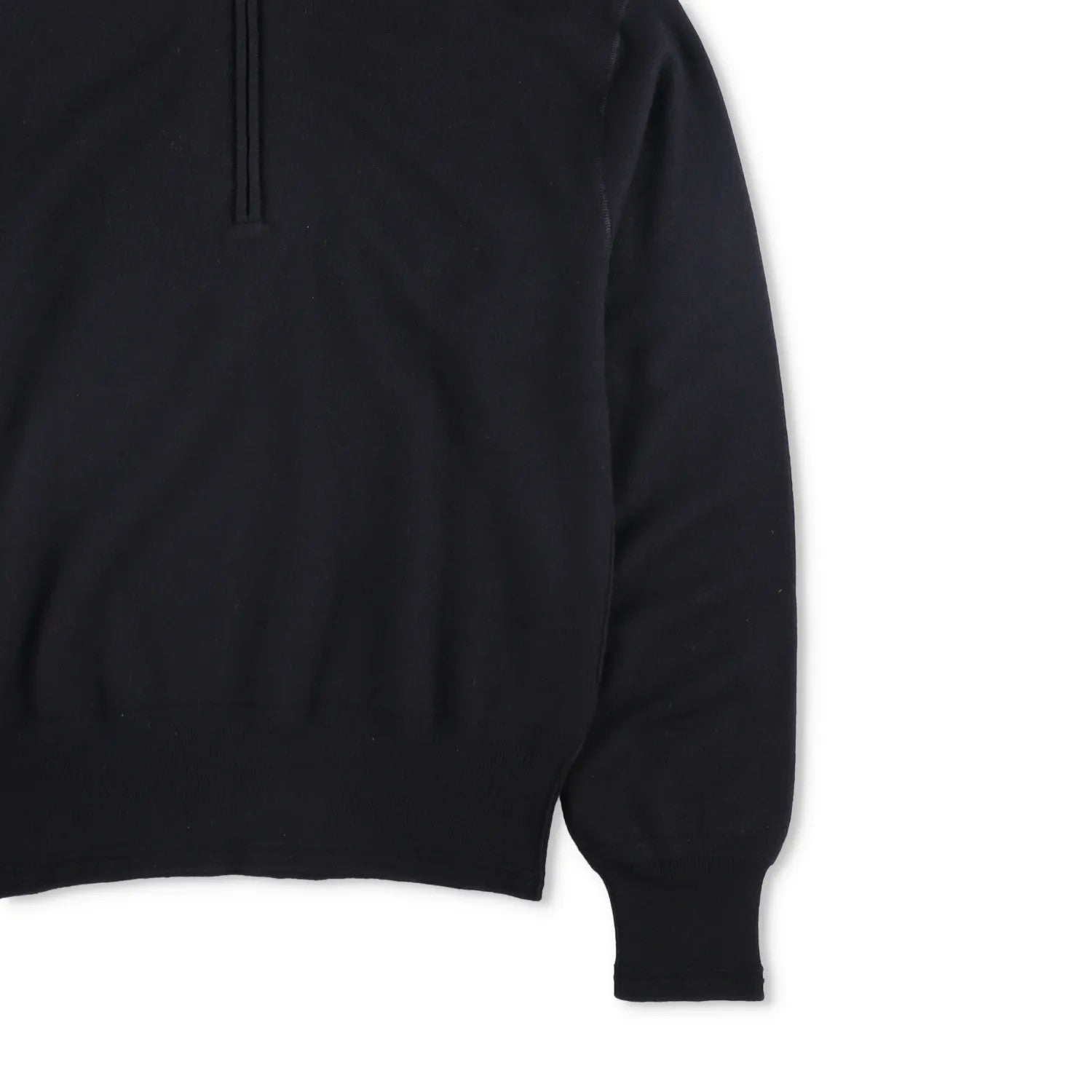 BURBERRY Mens Hoodie Quarter Zip Hooded Long Sleeve Black Wool Pullover M RRP990 — View 4