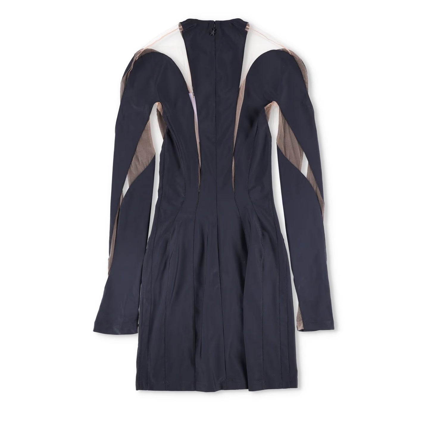 MUGLER Bodycon Mini Dress Black Nude 01 Black Mini Dresses Size 34 RRP 650 — View 5