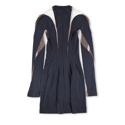 MUGLER Bodycon Mini Dress Black Nude 01 Black Mini Dresses Size 34 RRP 650 — View 5