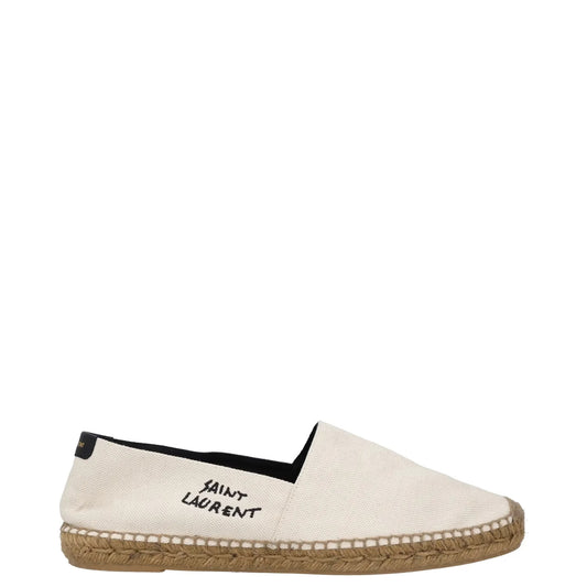 SAINT LAURENT Mens Flat Shoes Beige Cotton Casual Espadrille UK 10.5 RRP 460