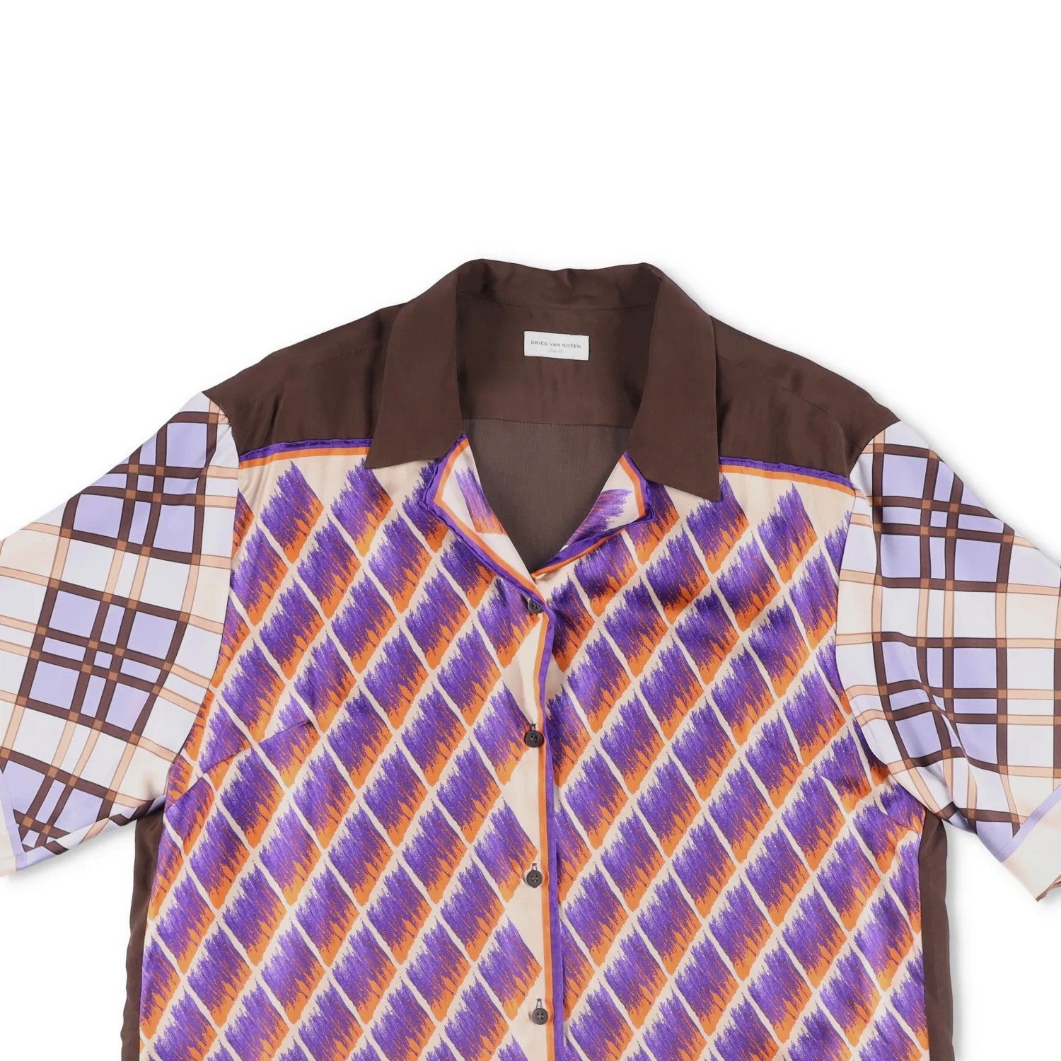 DRIES VAN NOTEN Mens Shirt Silk Button-Up Multicoloured Size 40 RRP 795 — View 2