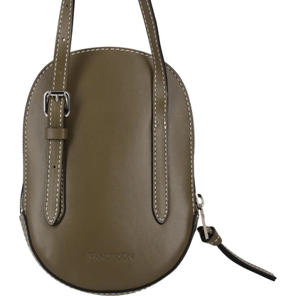 J.W. ANDERSON Womens Midi Cap Crossbody Bag Leather Olive Green Size M RRP 490 — View 3
