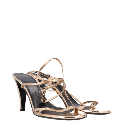 JACQUEMUS Womens Strappy Stiletto Heels Gold Leather Open Toe EU 40 RRP 325 — View 5