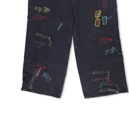 GLASS CYPRESS Men Straight Leg Jean Reconstructed Shredded Denim Black 36 RRP536 — View 4