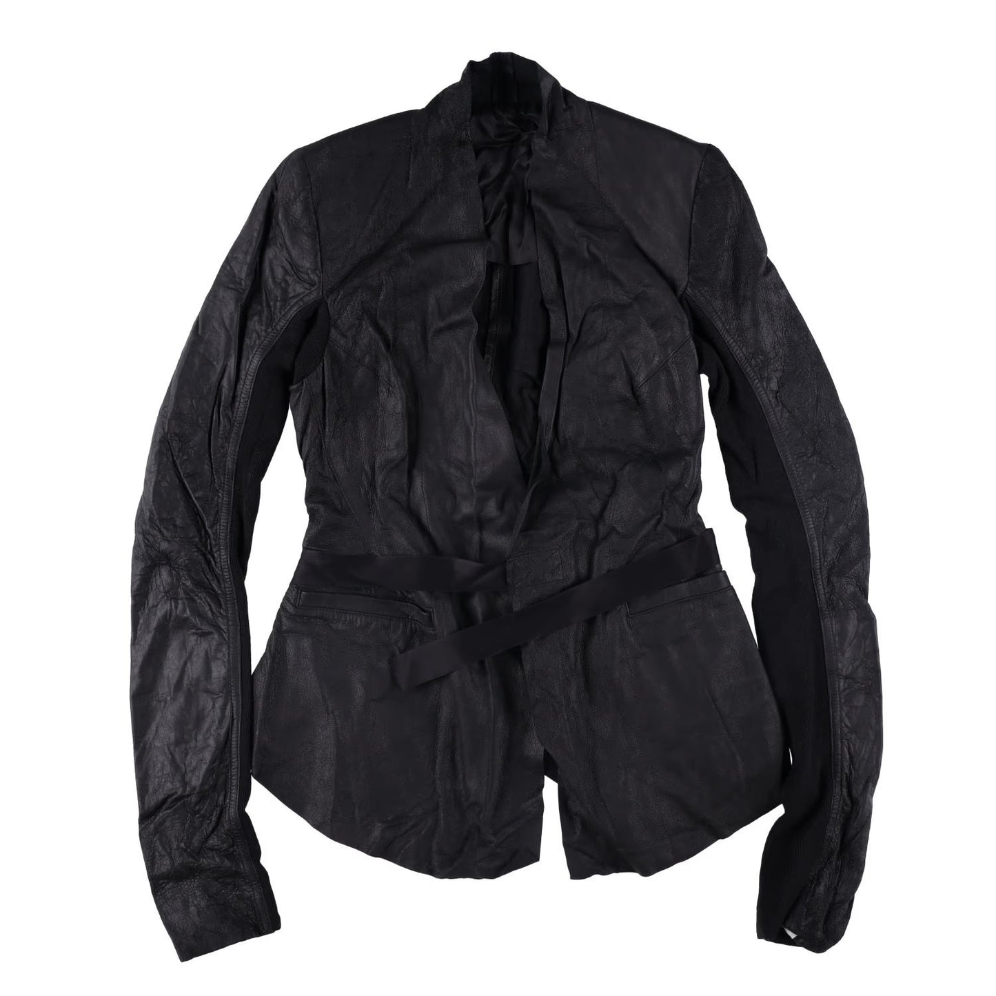 RICK OWENS Women Rick Jacket Blazer V-Neck Long Sleeve Black Size 38 RRP 1340