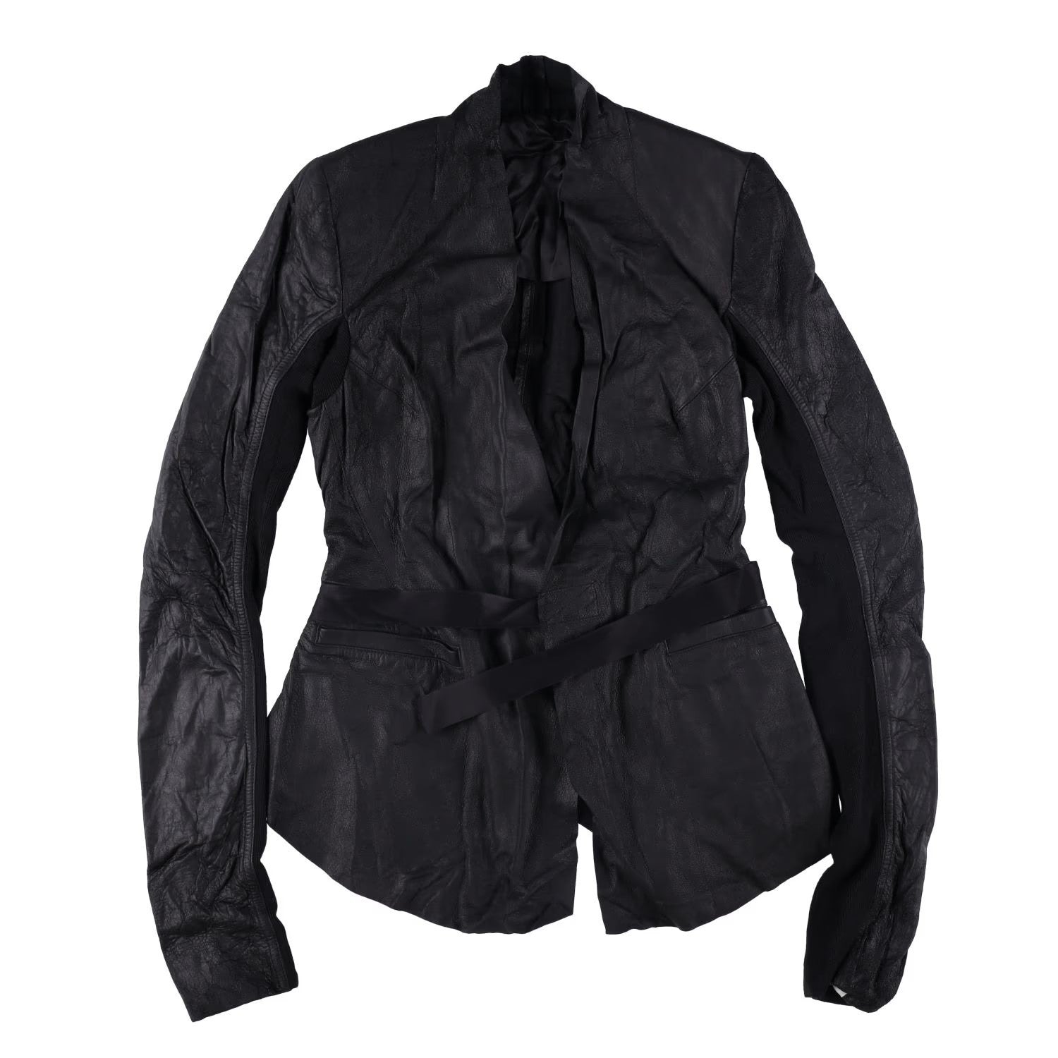 RICK OWENS Women Rick Jacket Blazer V-Neck Long Sleeve Black Size 38 RRP 1340