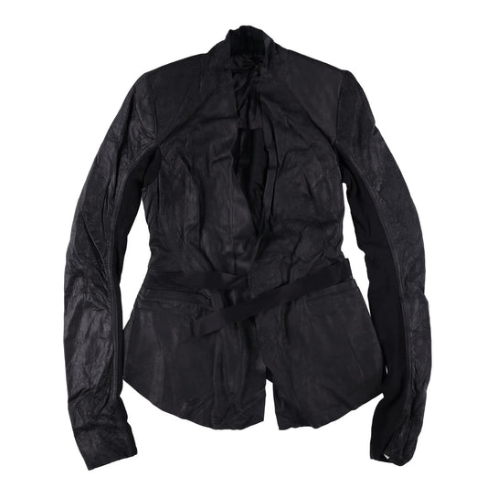 RICK OWENS Women Rick Jacket Blazer V-Neck Long Sleeve Black Size 38 RRP 1340