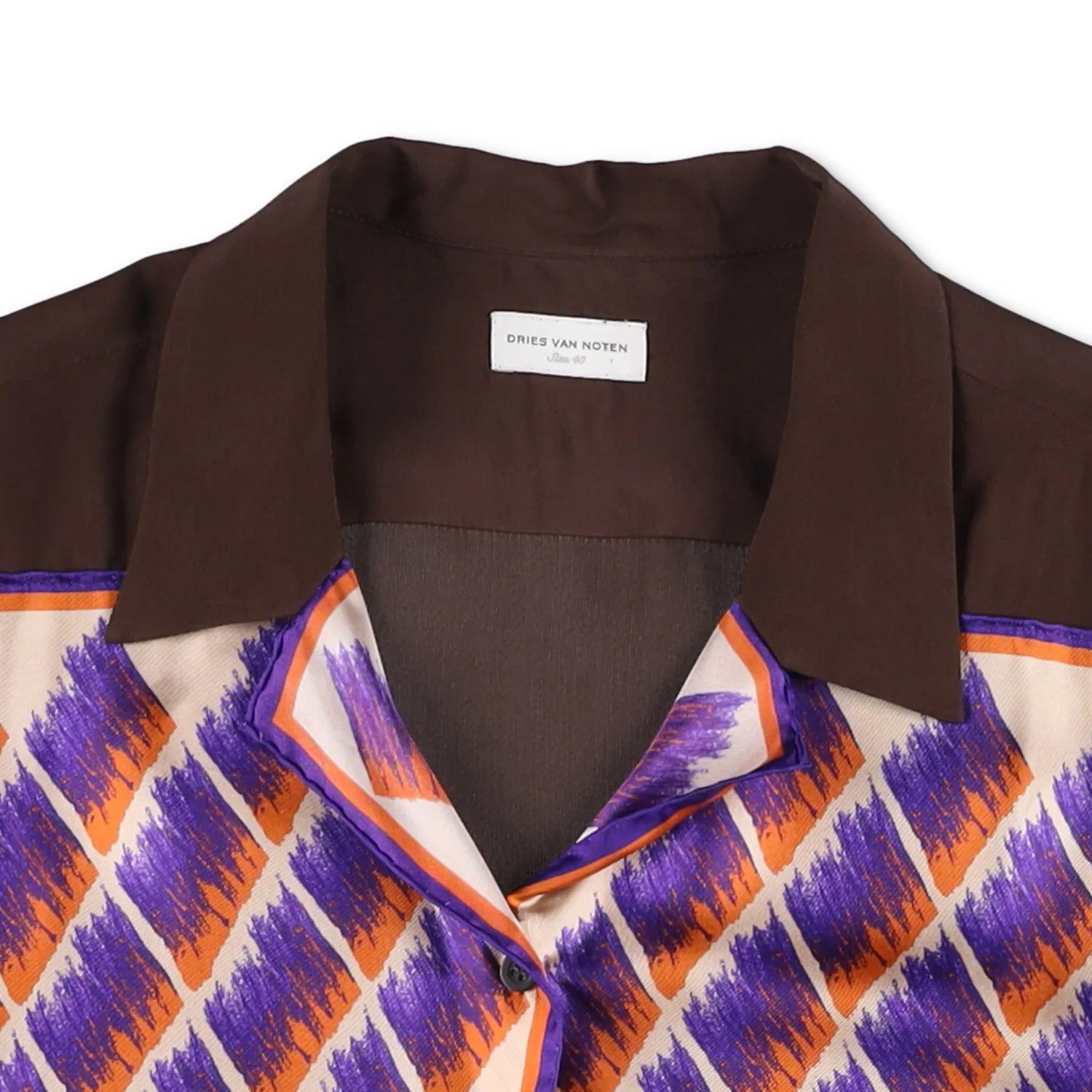 DRIES VAN NOTEN Mens Shirt Silk Button-Up Multicoloured Size 40 RRP 795 — View 5