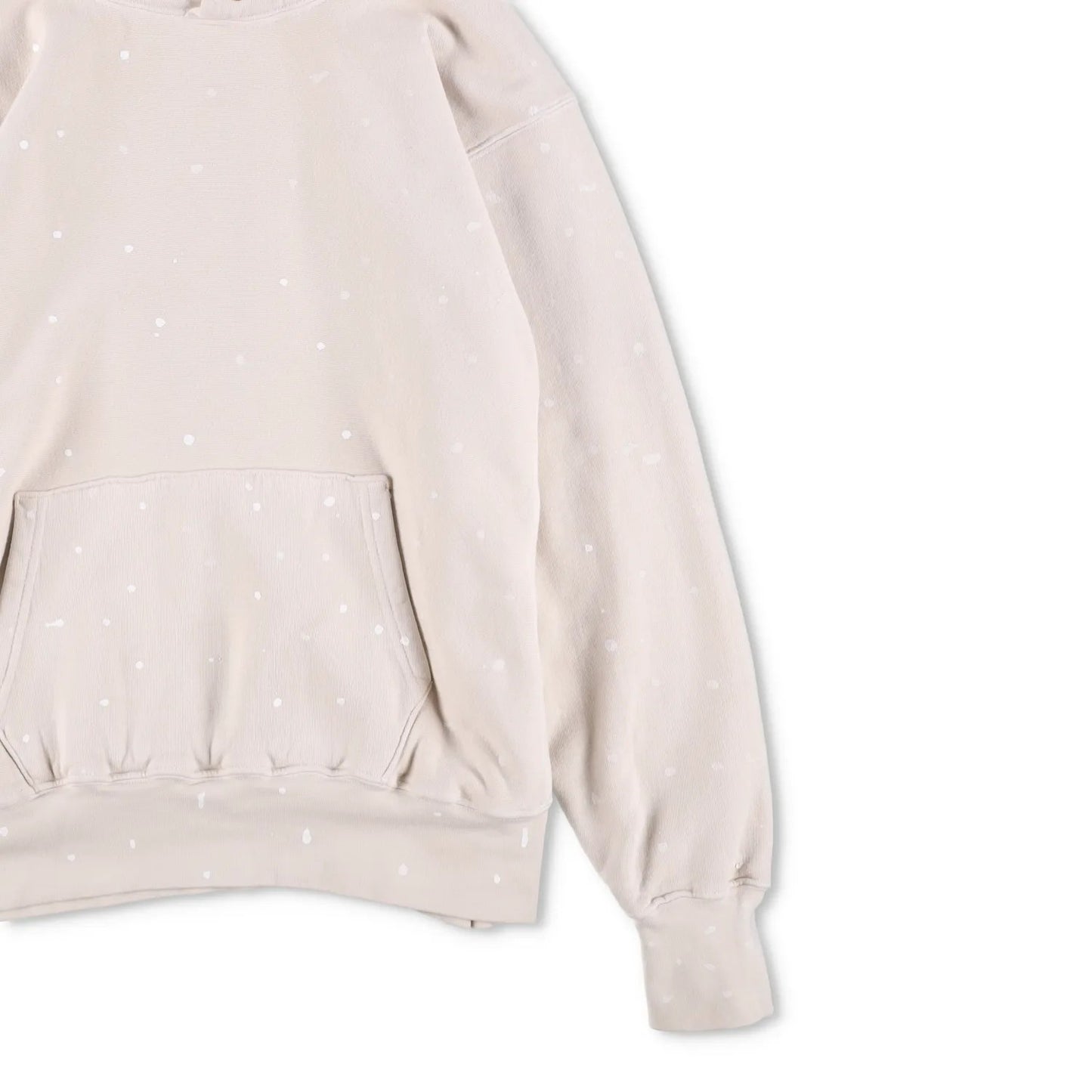 LES TIEN Womens Hoodie Cotton Blend Pullover Beige Front Pocket Size M RRP 260 — View 4