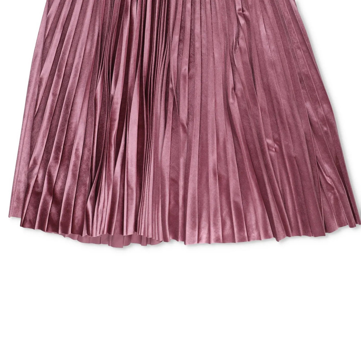 VALENTINO Womens Midi Skirt Satin Pleated Pink Shiny Polyester Blend S RRP 1450 — View 4