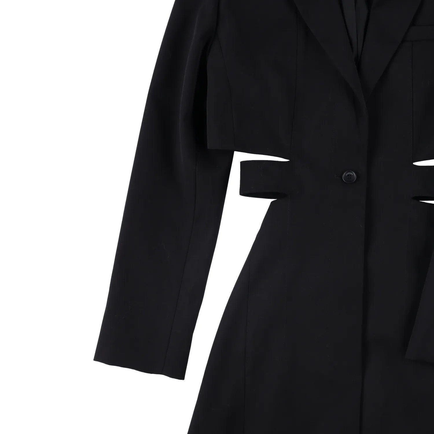 JACQUEMUS Womens La Robe Bari Long Sleeve Side Mini Dress Black 38 RRP 830 — View 4