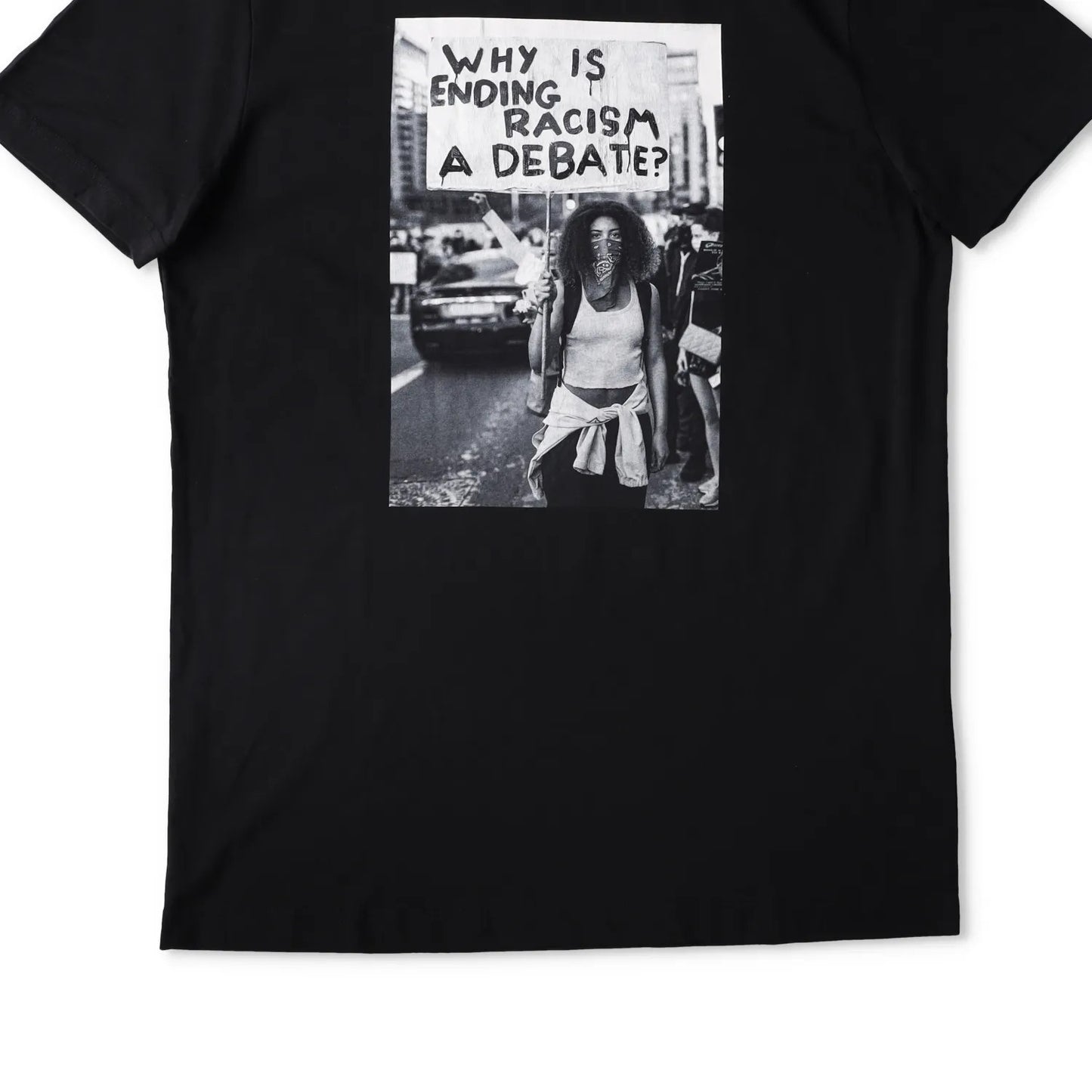 WHAT WE SEEE + MISAN HARRIMAN Womens T-Shirt Black Cotton Graphic 3 M RRP 65 — View 2