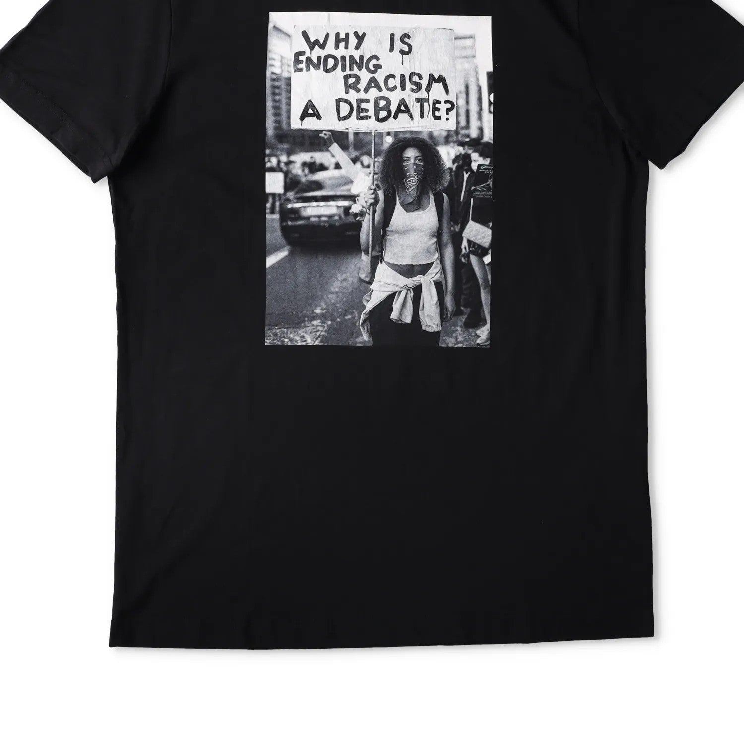 WHAT WE SEEE + MISAN HARRIMAN Womens T-Shirt Black Cotton Graphic 3 M RRP 65 — View 2