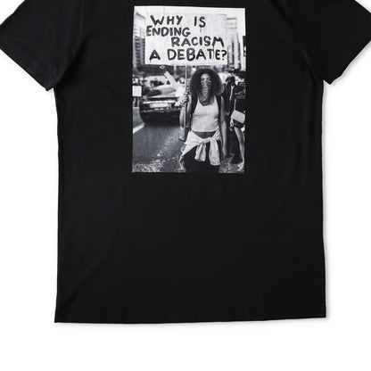 WHAT WE SEEE + MISAN HARRIMAN Womens T-Shirt Black Cotton Graphic 3 M RRP 65 — View 2