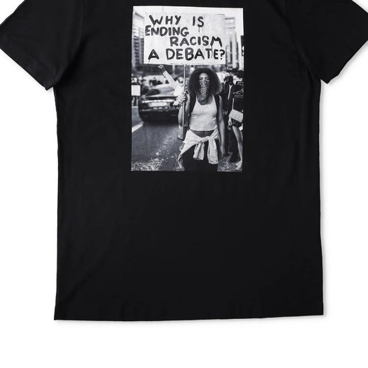 WHAT WE SEEE + MISAN HARRIMAN Womens T-Shirt Black Cotton Graphic 3 M RRP 65 — View 2