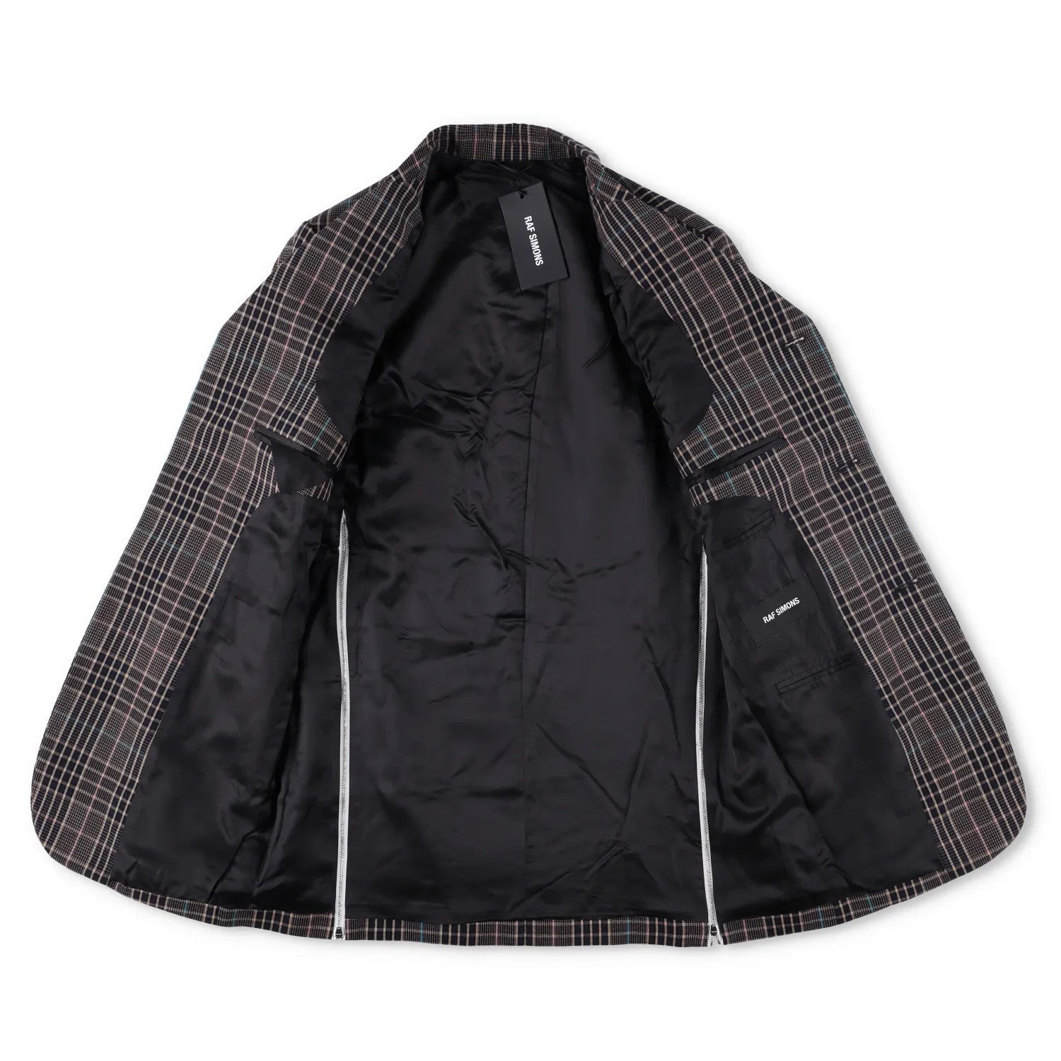 RAF SIMONS Mens Plaid Cotton Blend Jacket Multicoloured Casual RRP 750 — View 10