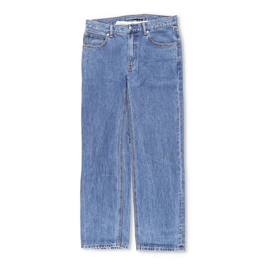 ALEXANDER WANG Womens Blue Denim Jeans Relaxed Straight Leg Size 27 RRP 445