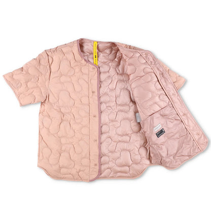 MONCLER GENIUS X Salehe Bembury Womens Shirt Jacket Quilted Crop Pink 46 RRP 735 — View 5