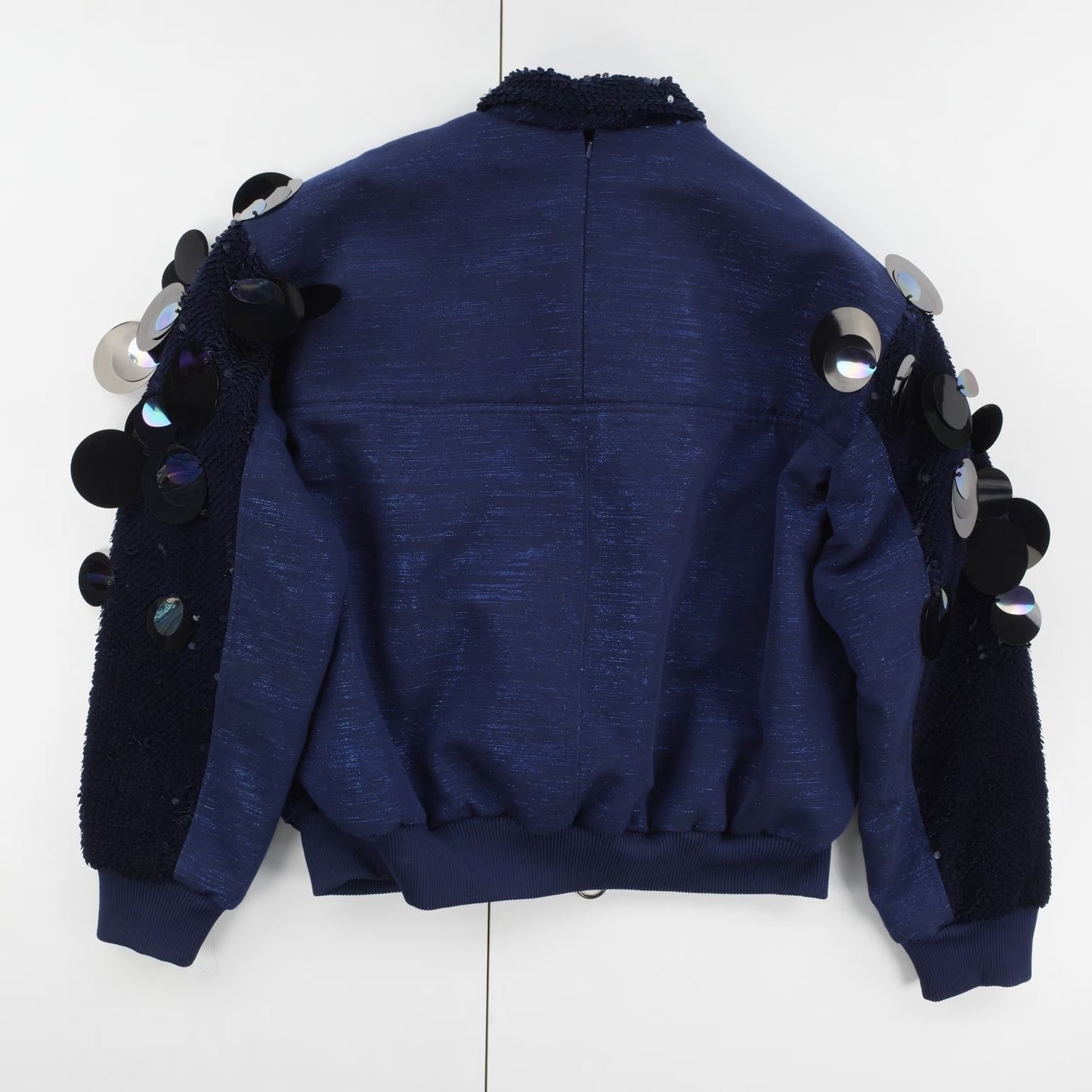 Papa Oppong Womens Stella Embellished Kente Bomber Jacket Blue One Size RRP 3245 — View 5