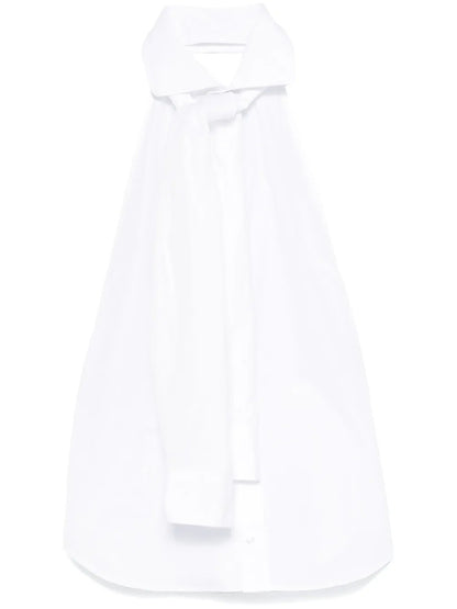 BETTTER X G&H Womens Kennedy Shirt Altered Front Bow Sleeveless White M RRP 378