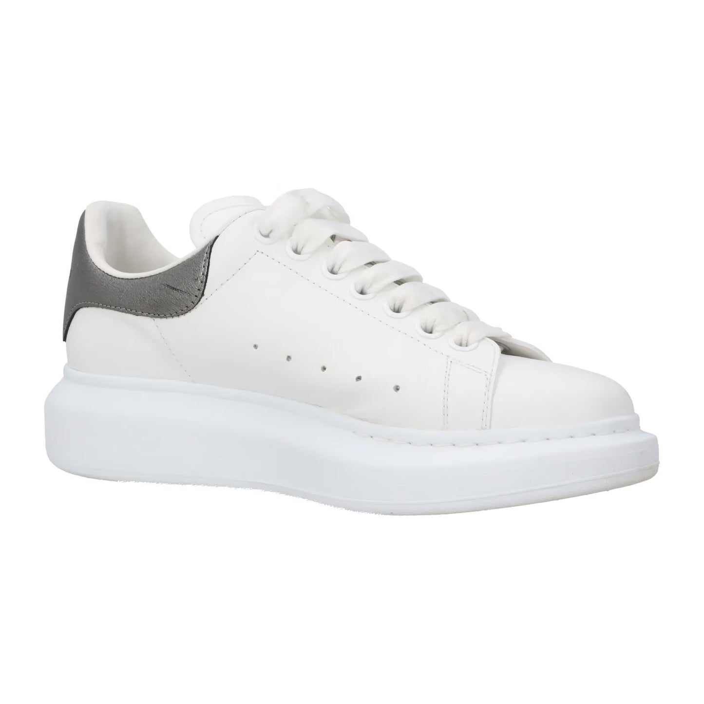 ALEXANDER MCQUEEN Womens Sneakers White Leather Low Top Lace Up EU 35.5 RRP 450 — View 8