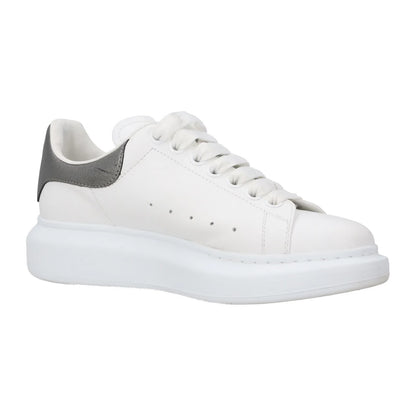 ALEXANDER MCQUEEN Womens Sneakers White Leather Low Top Lace Up EU 35.5 RRP 450 — View 8