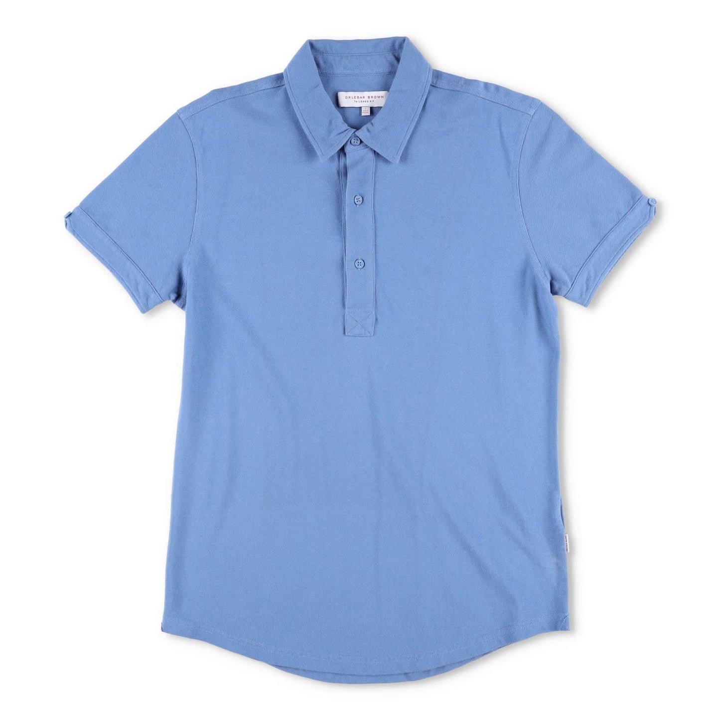 ORLEBAR BROWN Mens Polo Shirt Short Sleeve Collared Blue Cotton Size L RRP 275